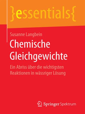 cover image of Chemische Gleichgewichte